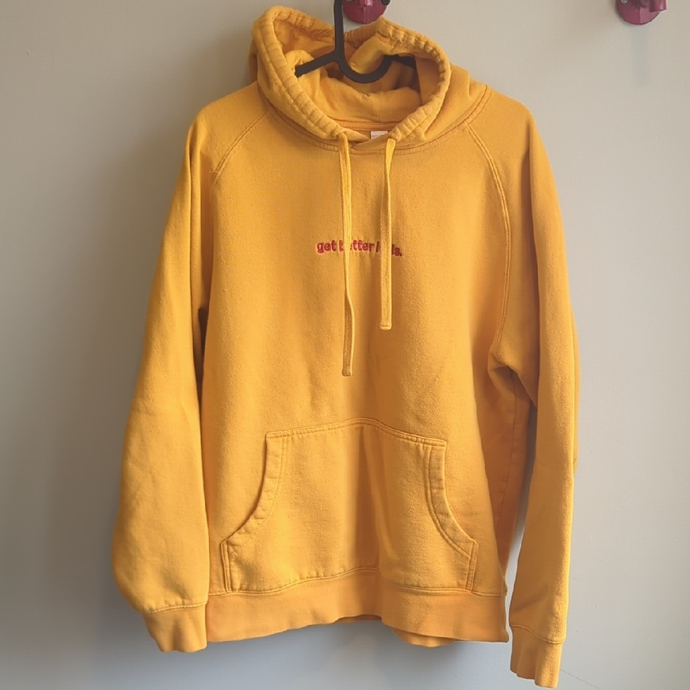 AS Colour. 'get better idols' Yellow Hoodie. Size Medium.